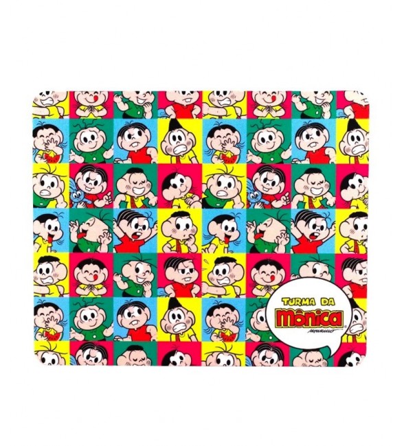 Mouse pad Quadriculado Personagens 18x21.5cm - Turma Da Mônica